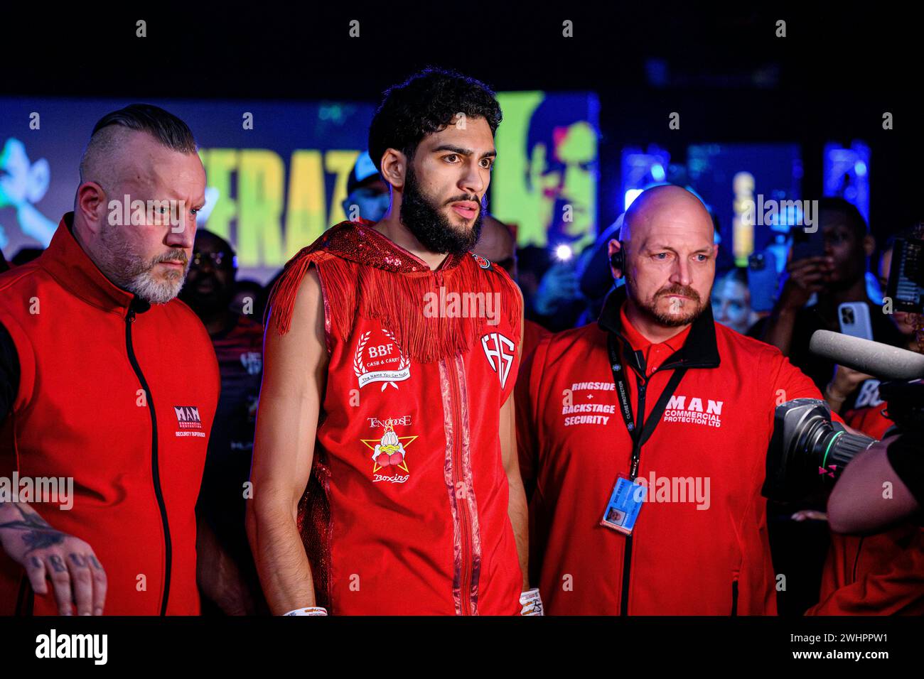 LONDRA, REGNO UNITO. 10 febbraio, 24. Hamzah Sheeraz vs. Liam Williams - WBC Silver and Commonwealth Middleweight Championships durante Queensberry Promotions Show Sheeraz vs Williams e undercard alla Copper Box Arena sabato 10 febbraio 2024 a LONDRA, INGHILTERRA. Crediti: Taka G Wu/Alamy Live News Foto Stock