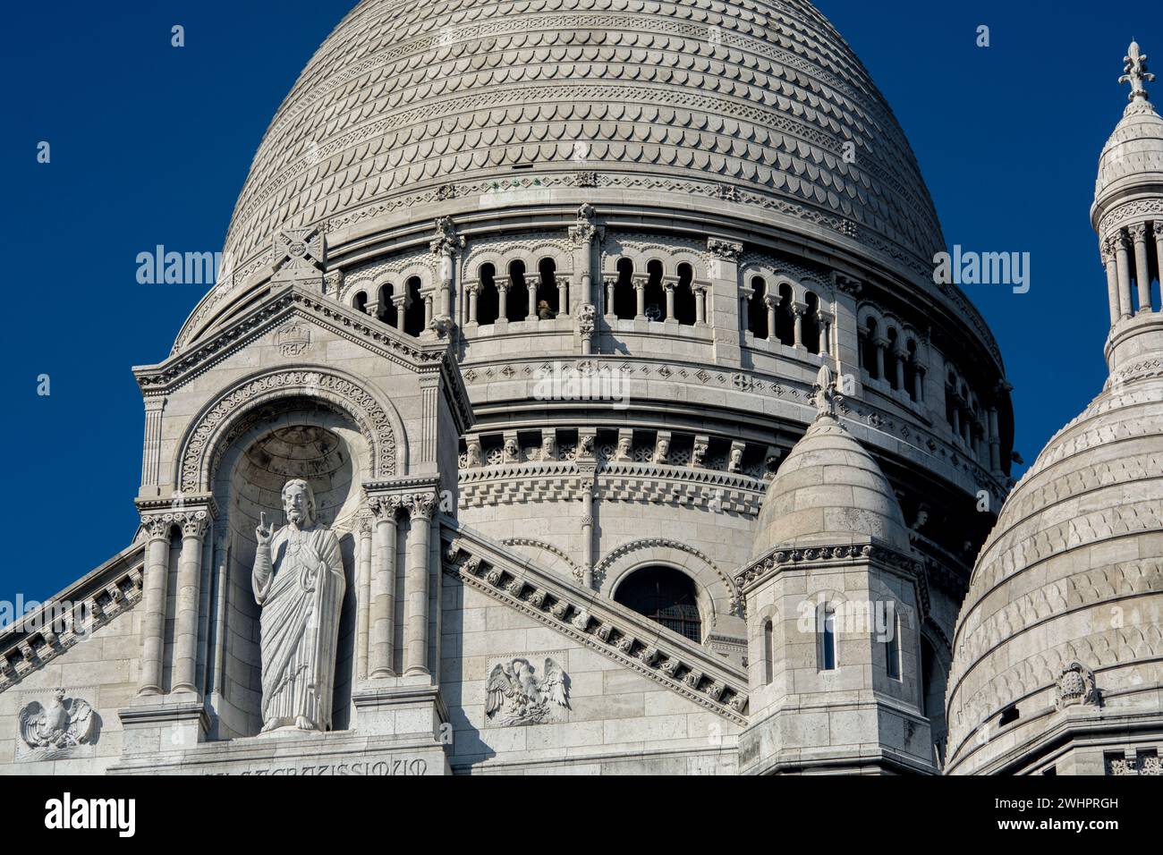 Dettagli dell'architettura del Sacro cuore di Parigi Foto Stock