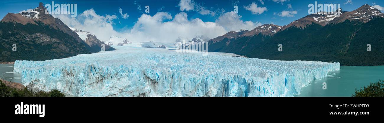 Paesaggio glaciale di Perito Moreno a Pampa Argentina Foto Stock