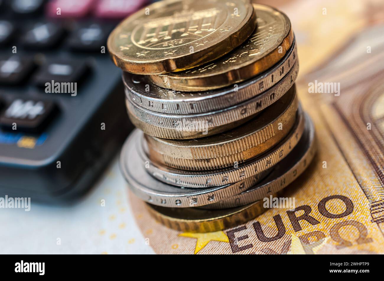 Inflazione e recessione in Europa Foto Stock