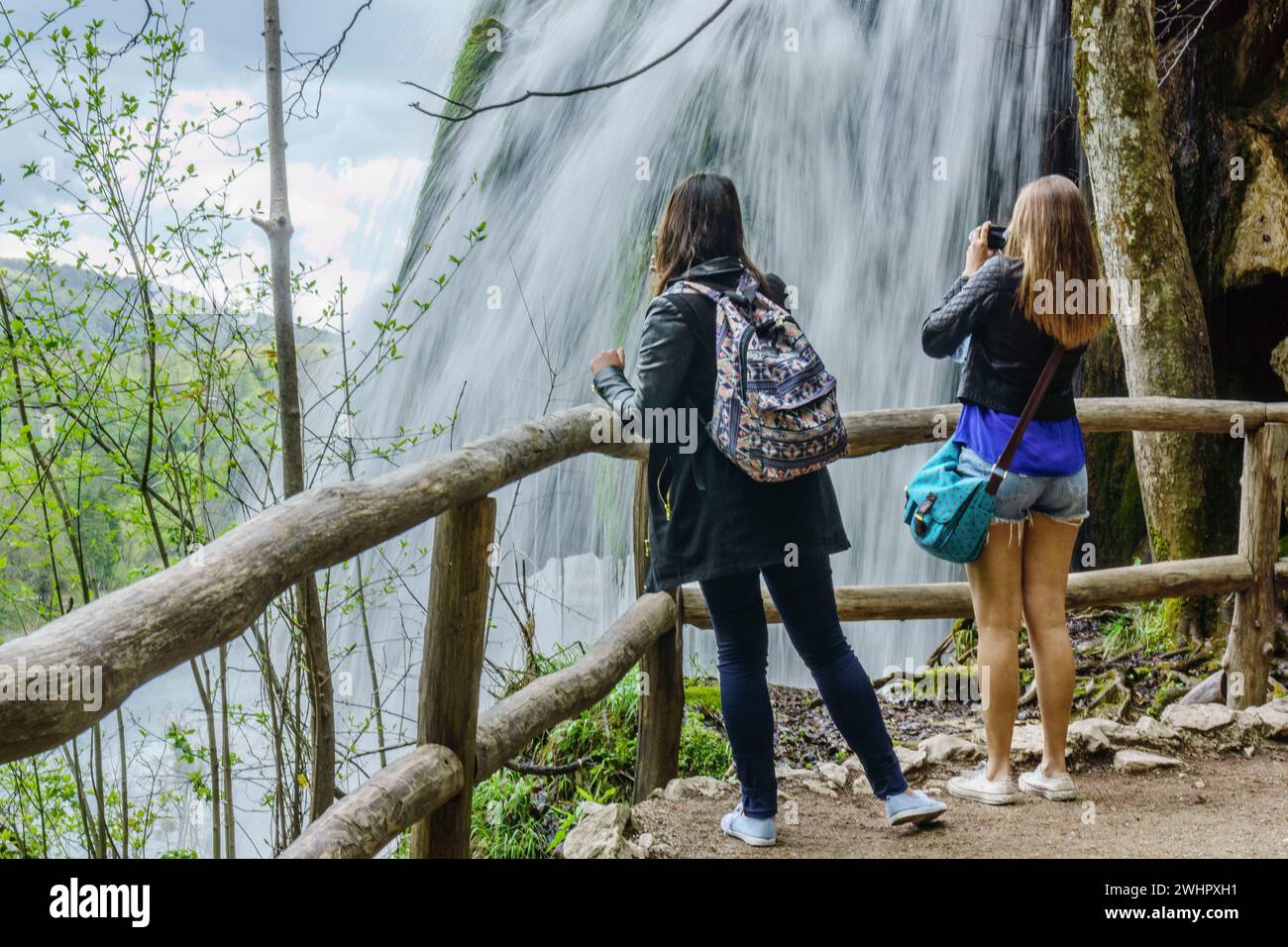 Parque Nacional de los Lagos de Plitvice Foto Stock