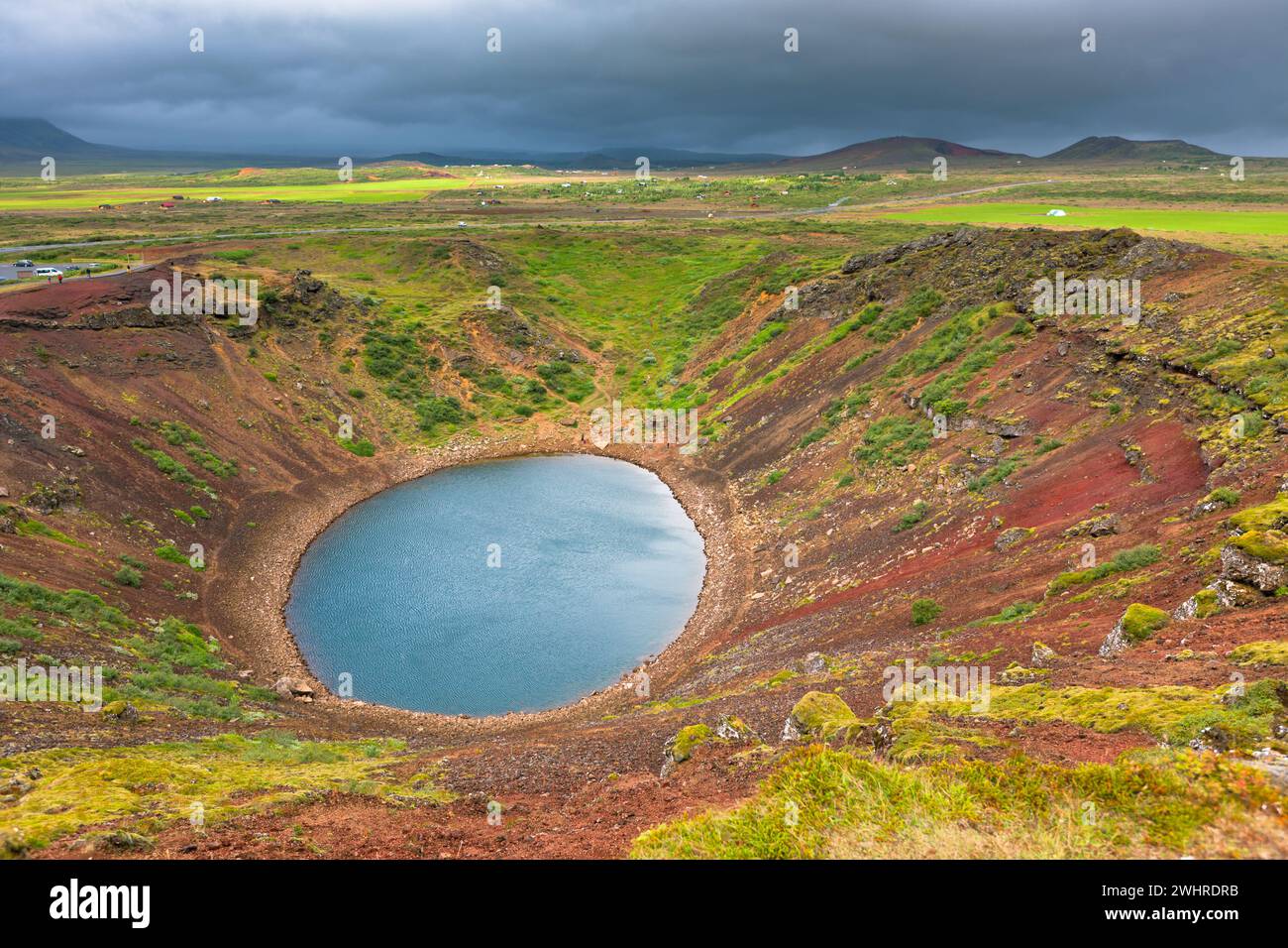 Cratere del vulcano Kerith in Islanda Foto Stock
