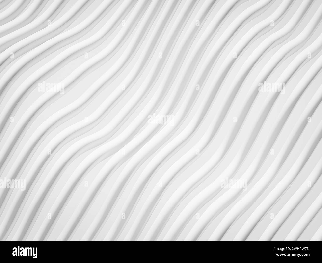 Sfondo moderno bianco astratto con linee ondulate. Foto Stock