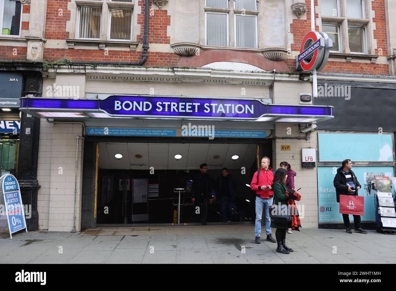 Ingresso alla stazione di Bond Street Foto Stock