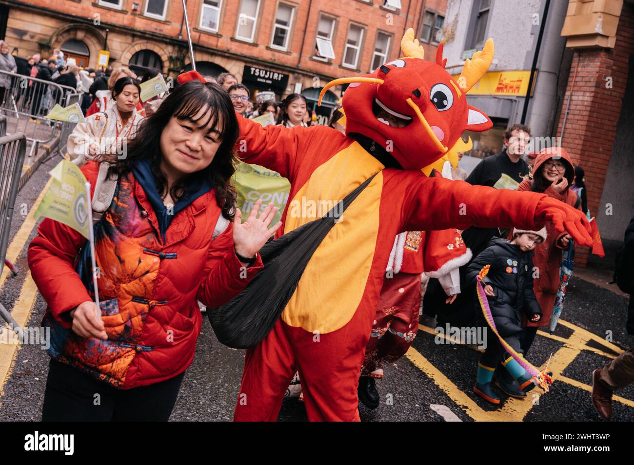 Newcastle upon Tyne, Regno Unito. 11 febbraio 2024. Capodanno cinese a Newcastle upon Tyne. Crediti: Thomas Jackson/Alamy Live News Foto Stock