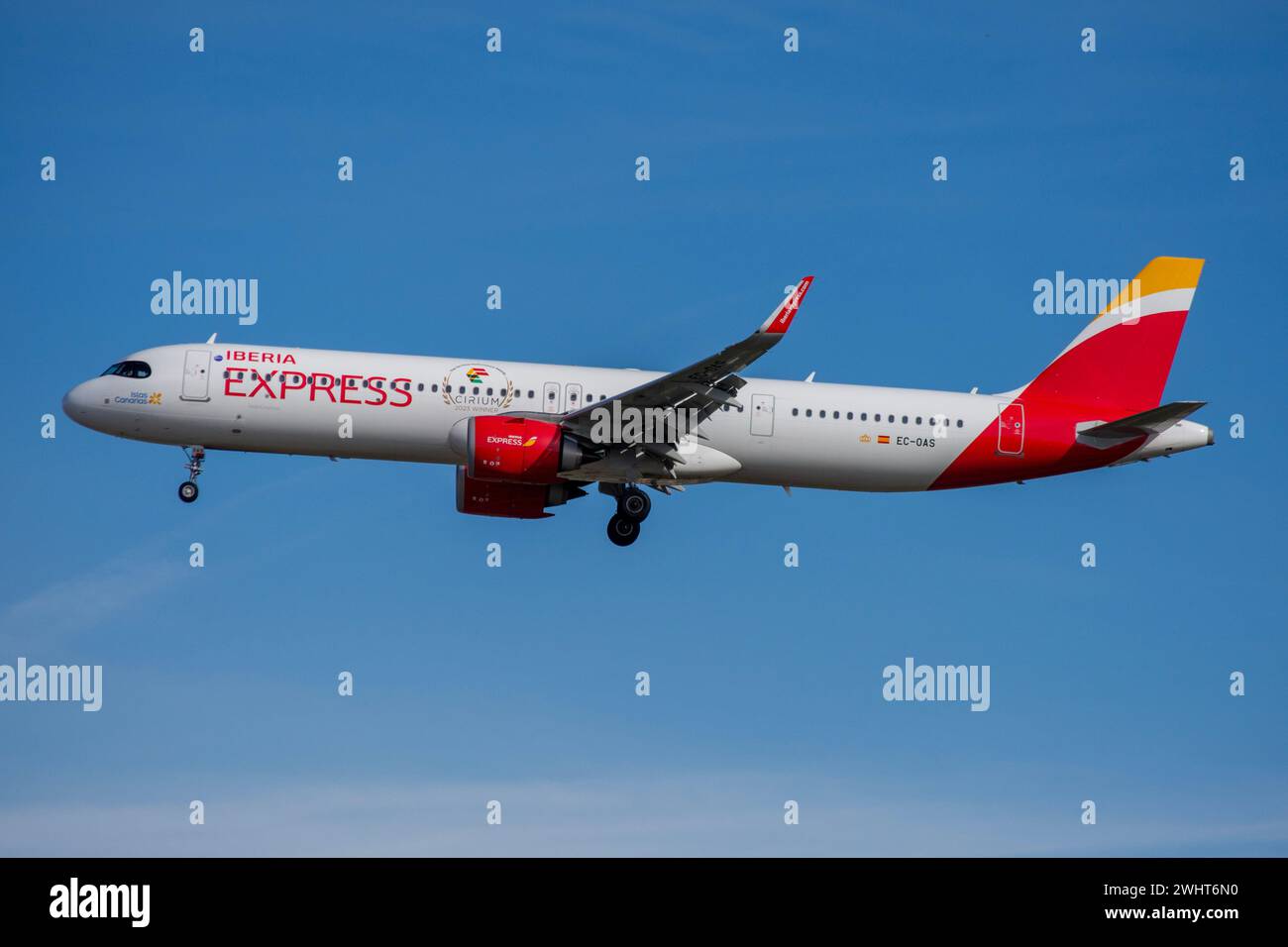 Airbus A321 Neo aereo di linea della compagnia aerea Iberia Express "Isole Canarie" Foto Stock