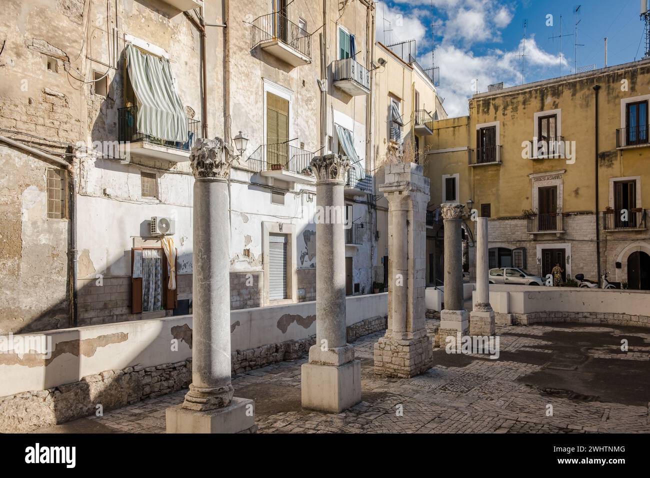 I resti della chiesa di nostra Signora del male Consiglio - X secolo (Santa Maria del Buonconsiglio), quartiere vecchio, Bari, Puglia (Puglia), Italia Foto Stock