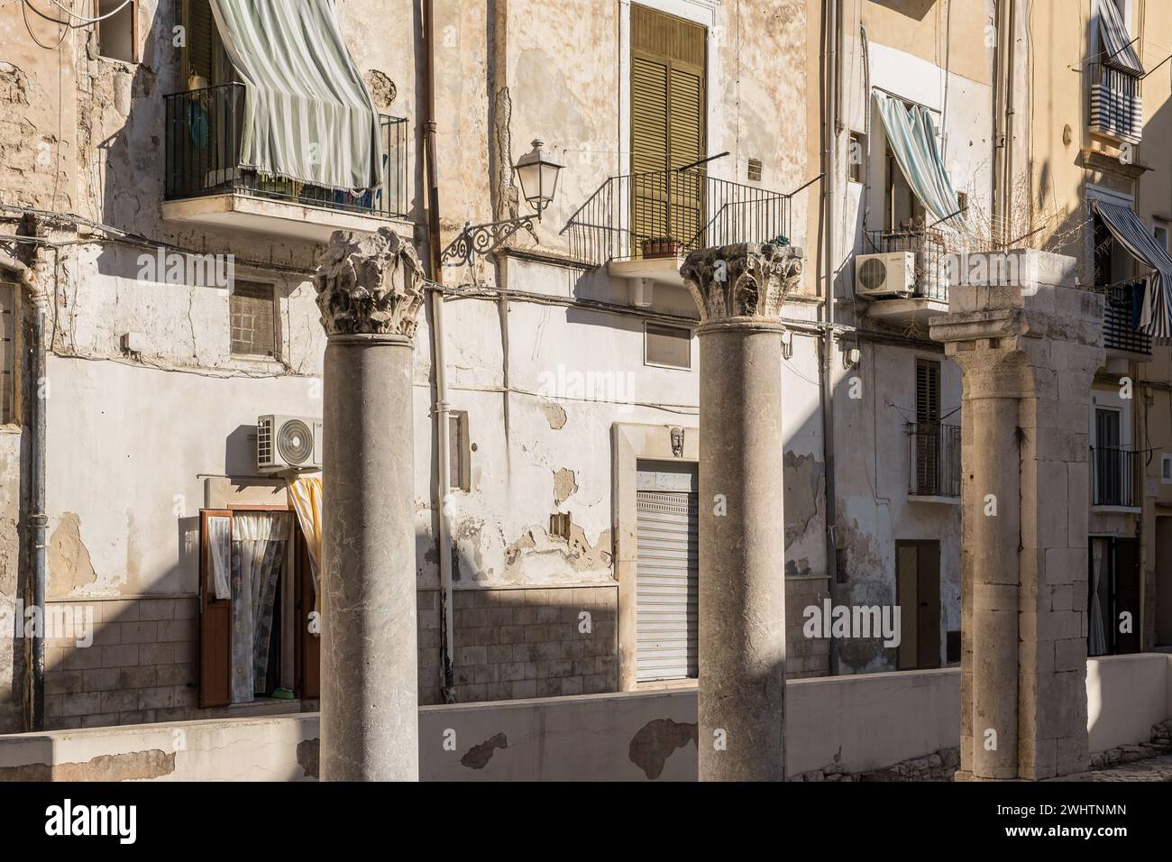 I resti della chiesa di nostra Signora del male Consiglio - X secolo (Santa Maria del Buonconsiglio), quartiere vecchio, Bari, Puglia (Puglia), Italia Foto Stock