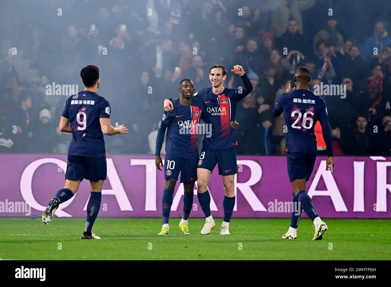 Julien Mattia / le Pictorium - PSG / LOSC - 21° giorno della Ligue 1 Uber Eat. - 11/02/2024 - Francia / Ile-de-France (regione) / Parigi - Ousmane Dembele durante la partita tra Paris Saint Germain (PSG) e LOSC (Lille), al Parc des Princes, 10 febbraio 2024. Foto Stock