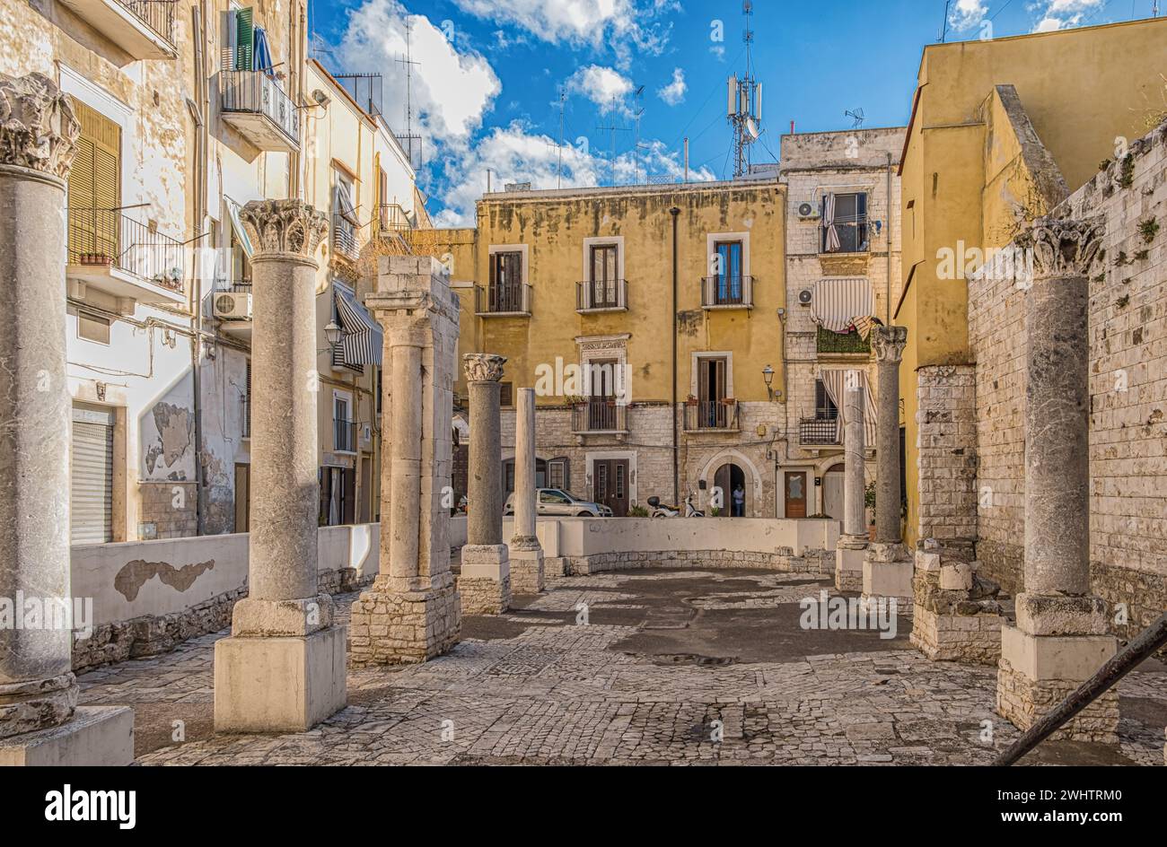 I resti della chiesa di nostra Signora del male Consiglio - X secolo (Santa Maria del Buonconsiglio), quartiere vecchio, Bari, Puglia (Puglia), Italia Foto Stock