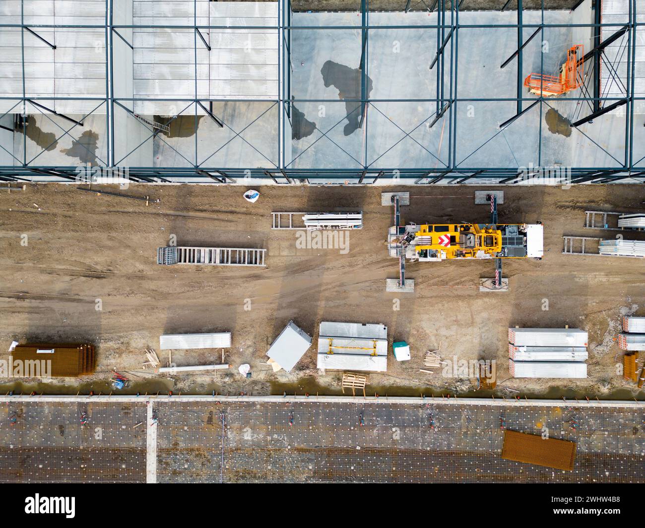 Costruzione di nuove case ecocompatibili, Velserbroek, Olanda Foto Stock