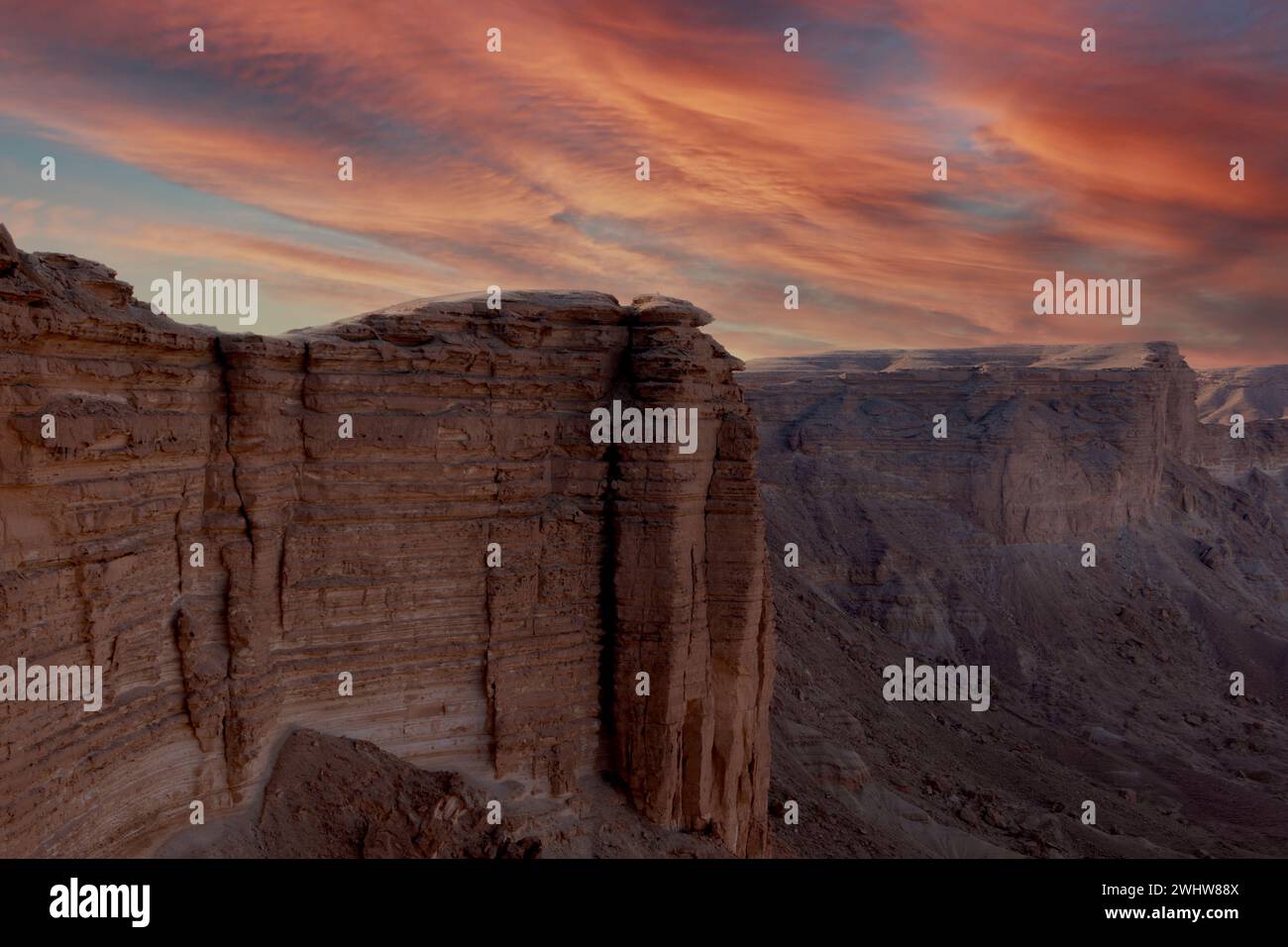 The Edge of the World è uno dei luoghi più spettacolari di Riad Foto Stock