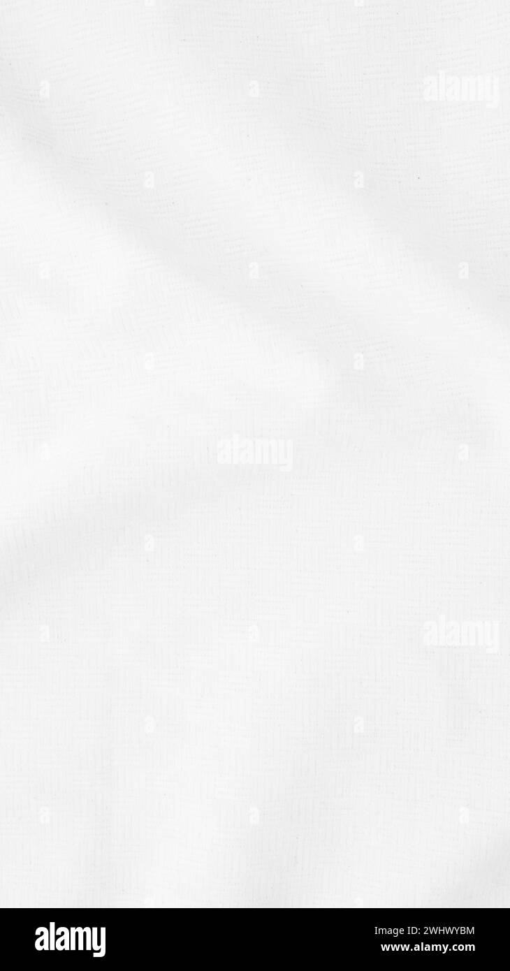 Tessuto organico cotone sfondo tela di lino bianco tessuto di cotone naturale schiacciato tela naturale lino fatto a mano naturale vista dall'alto sfondo org Foto Stock