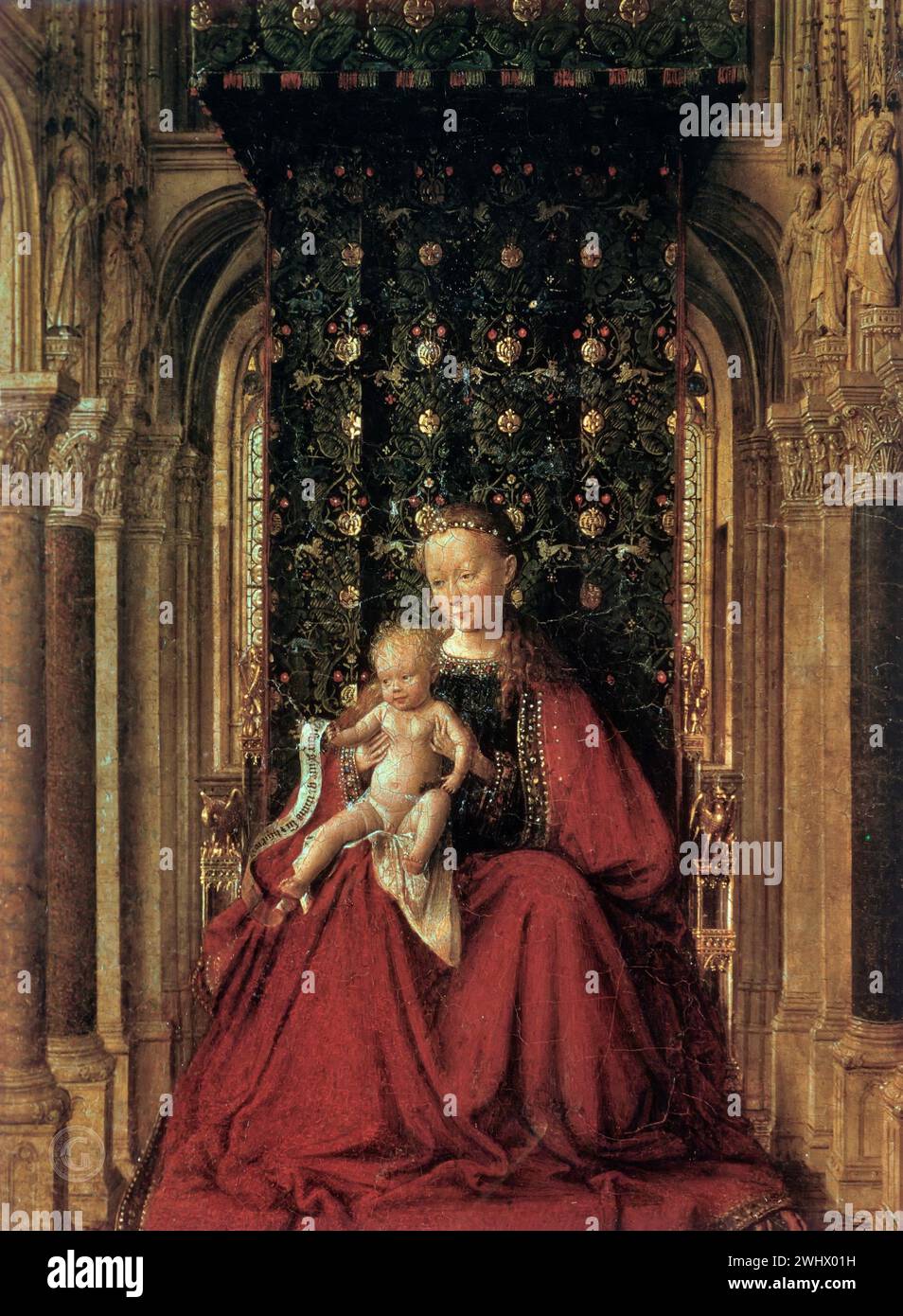 Jan van Eyck - Trittico di Dresda (dettaglio) 1437 Foto Stock
