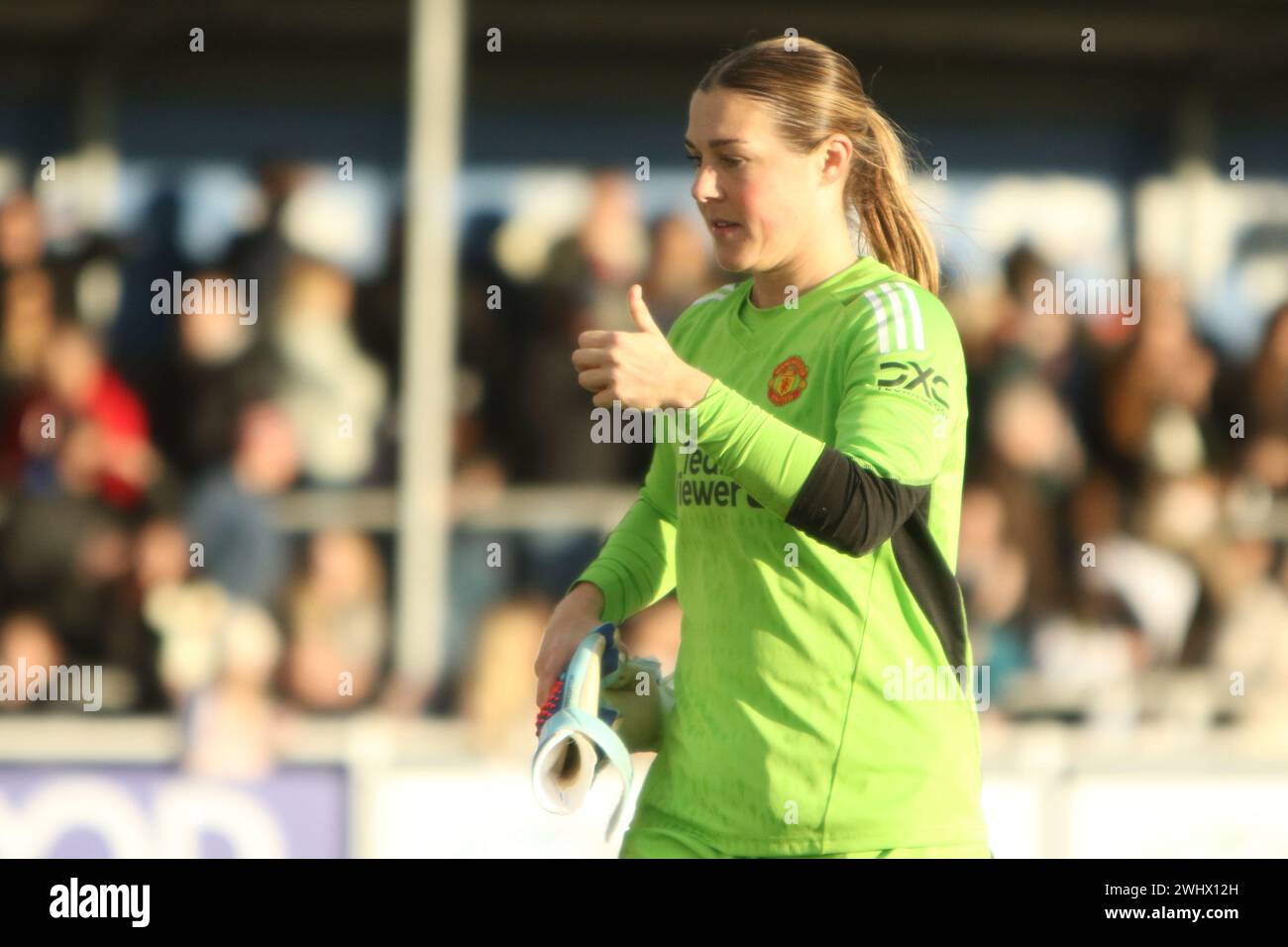 Mary Earps portiere per uomo Utd donne Southampton FC Women contro Manchester United Adobe Women's fa Cup al Silverlake Stadium Foto Stock