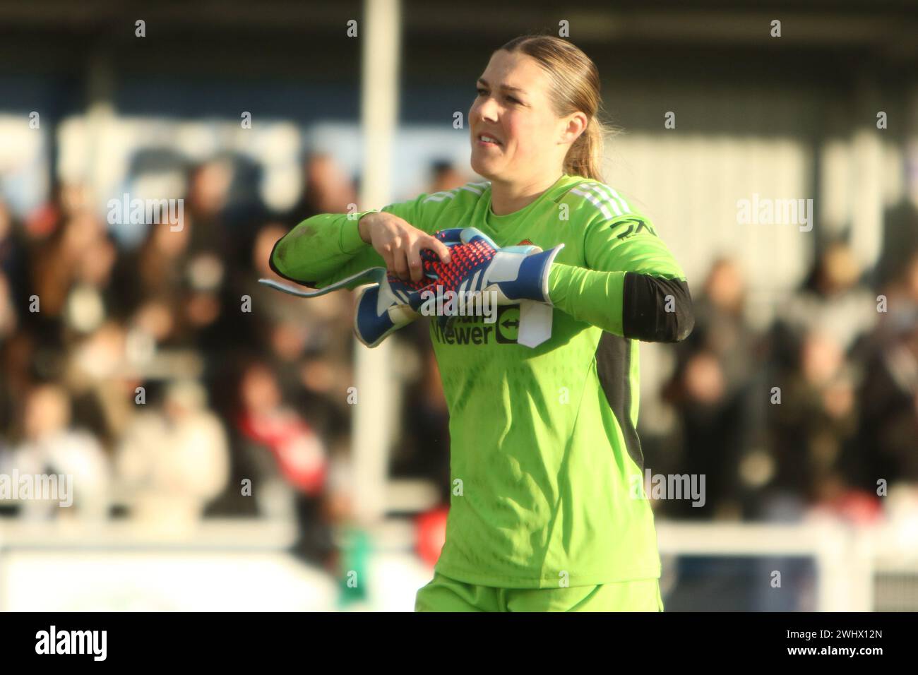 Mary Earps portiere per uomo Utd donne Southampton FC Women contro Manchester United Adobe Women's fa Cup al Silverlake Stadium Foto Stock