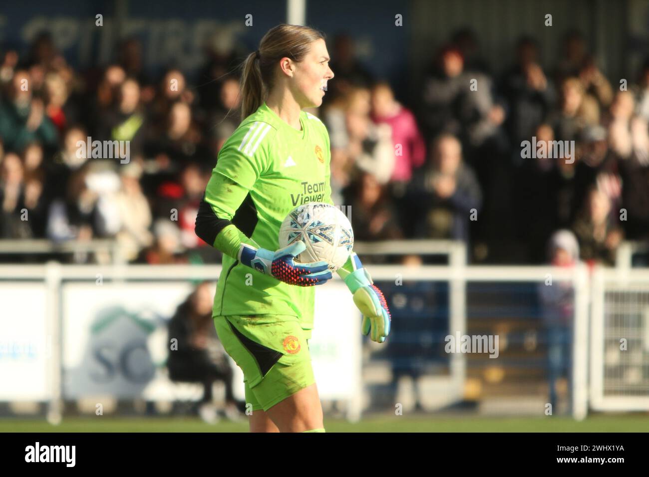 Mary Earps portiere per uomo Utd donne Southampton FC Women contro Manchester United Adobe Women's fa Cup al Silverlake Stadium Foto Stock