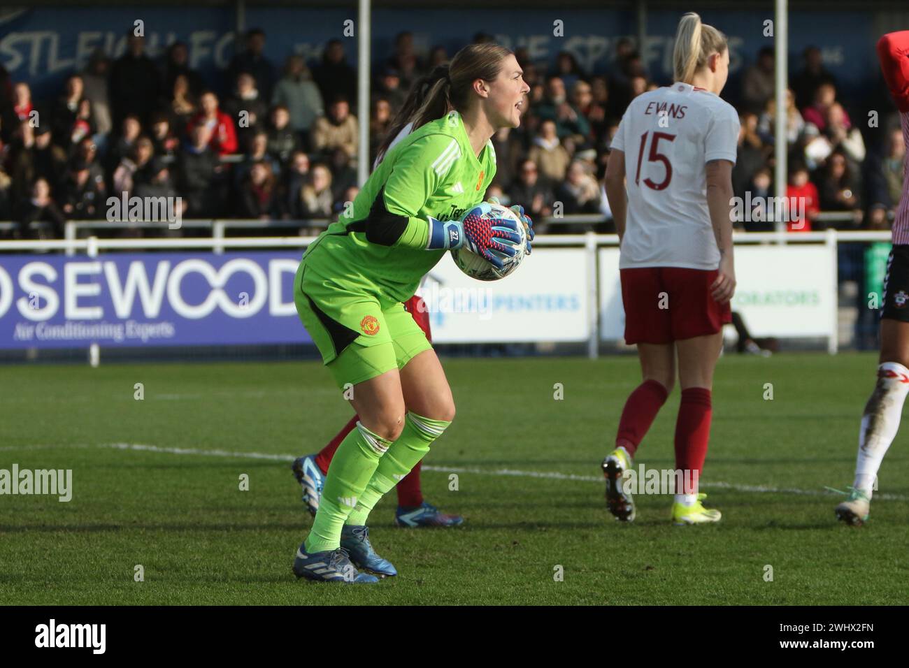Mary Earps portiere per uomo Utd donne Southampton FC Women contro Manchester United Adobe Women's fa Cup al Silverlake Stadium Foto Stock