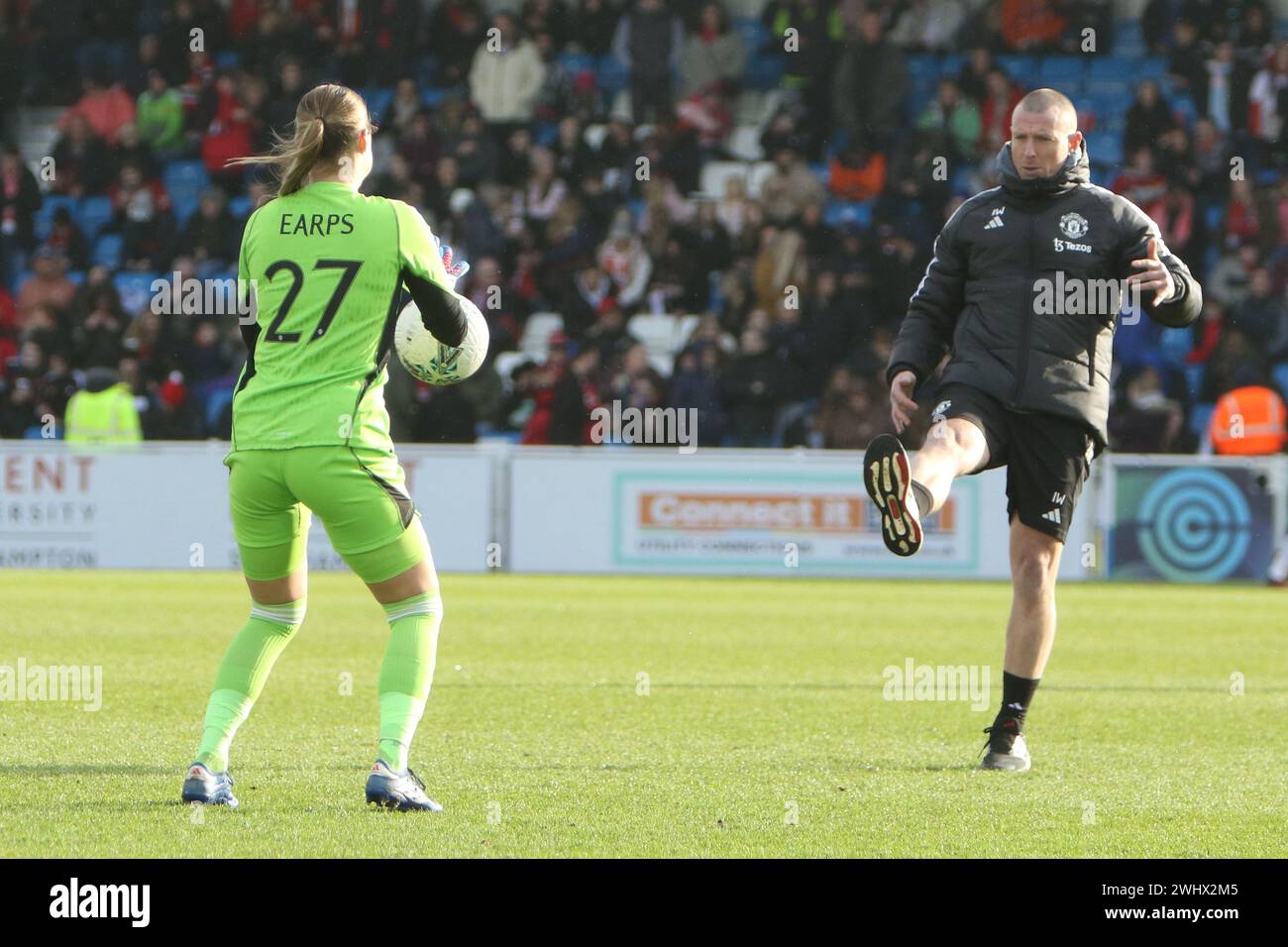 Mary Earps portiere per uomo Utd donne Southampton FC Women contro Manchester United Adobe Women's fa Cup al Silverlake Stadium Foto Stock