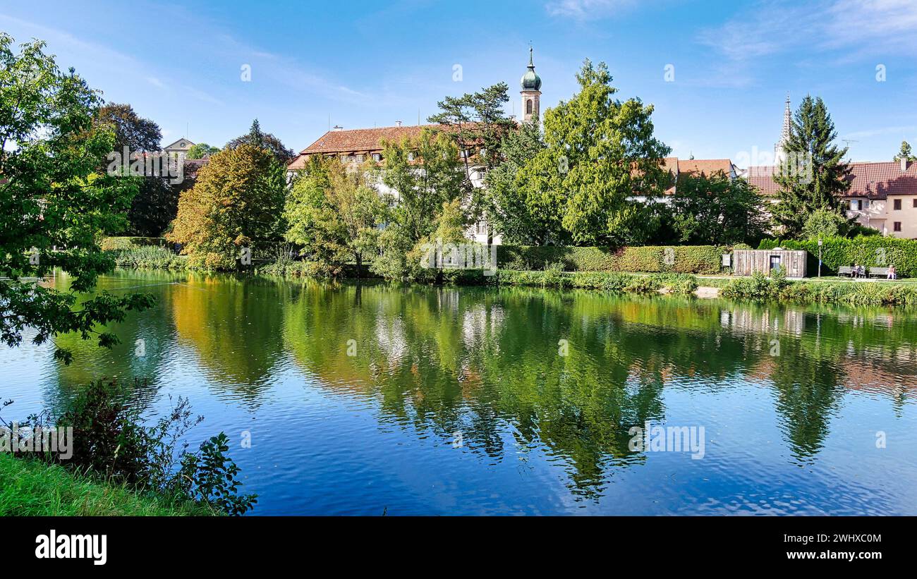 Passeggiata sul lungomare di Rottenburg am Neckar Foto Stock