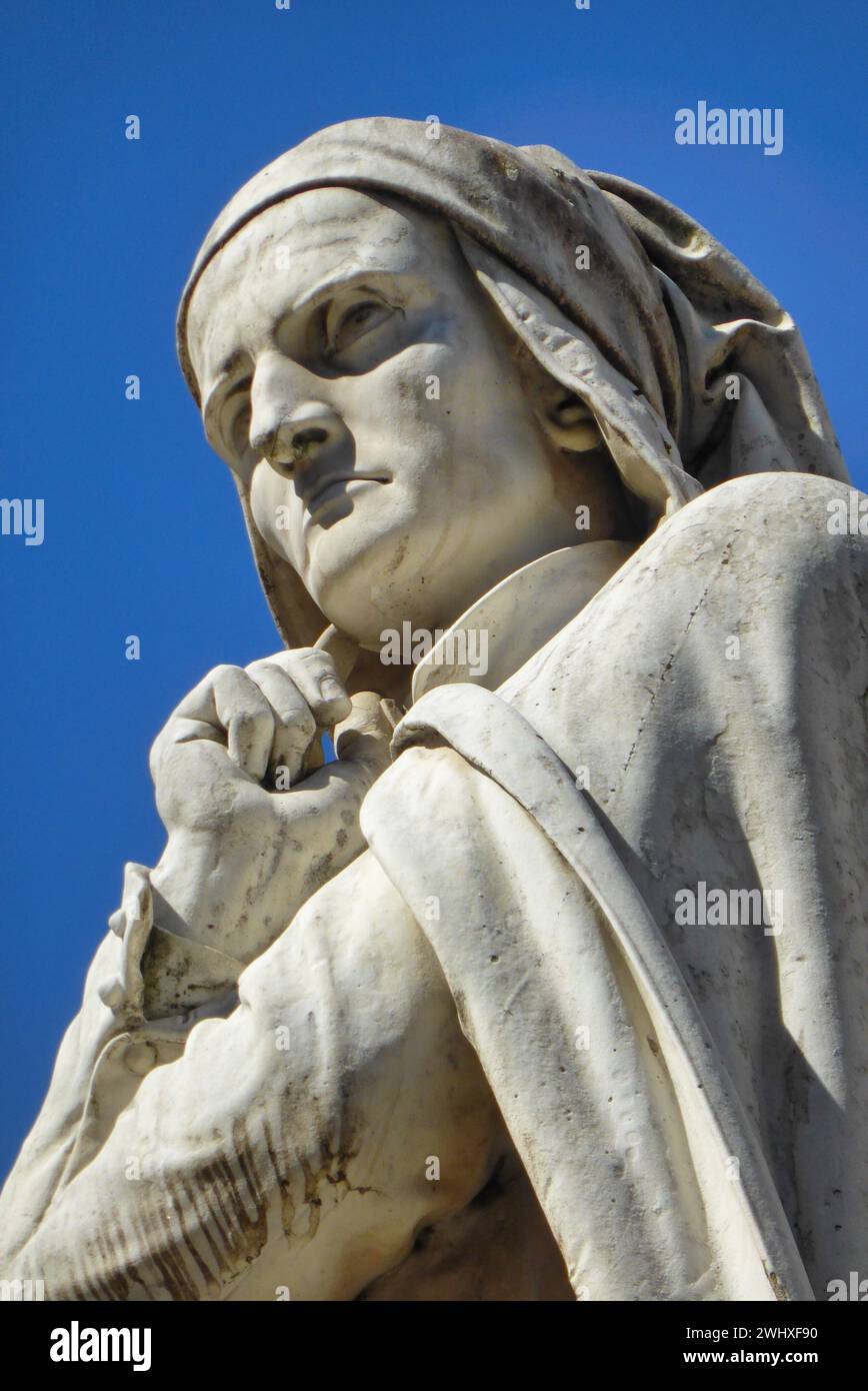 Dante Alighieri a Verona Foto Stock