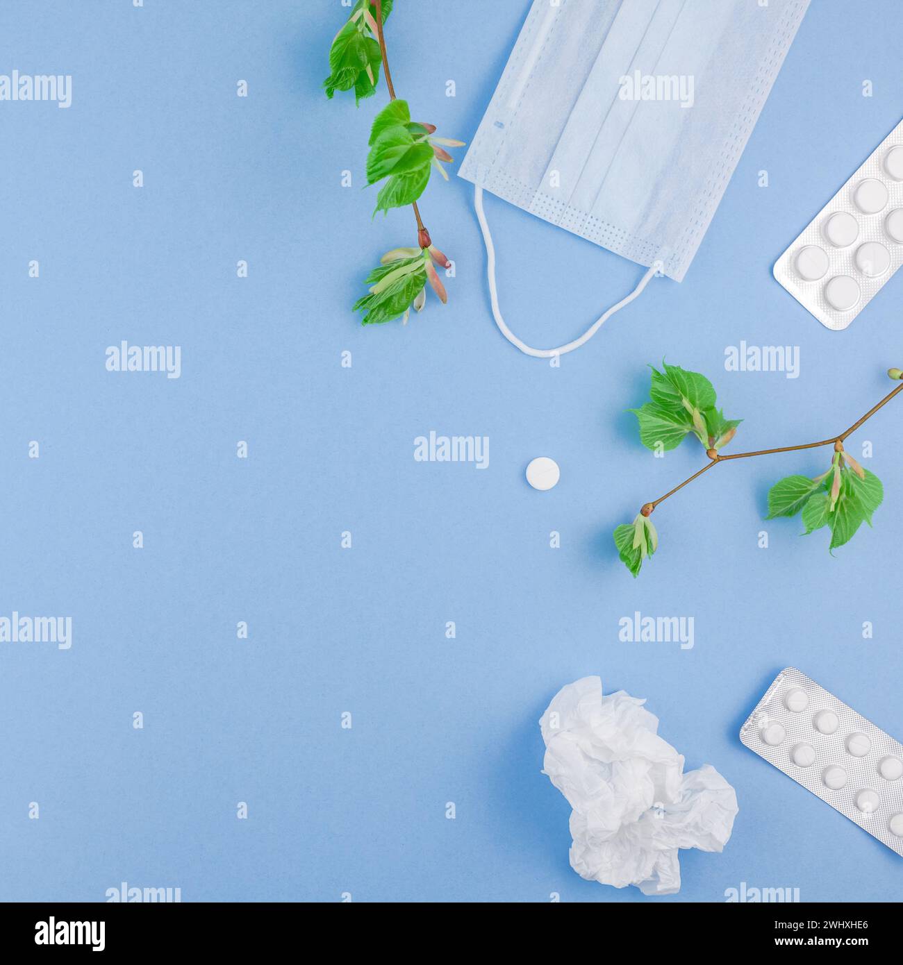 Concetto di allergia primaverile stagionale Foto Stock