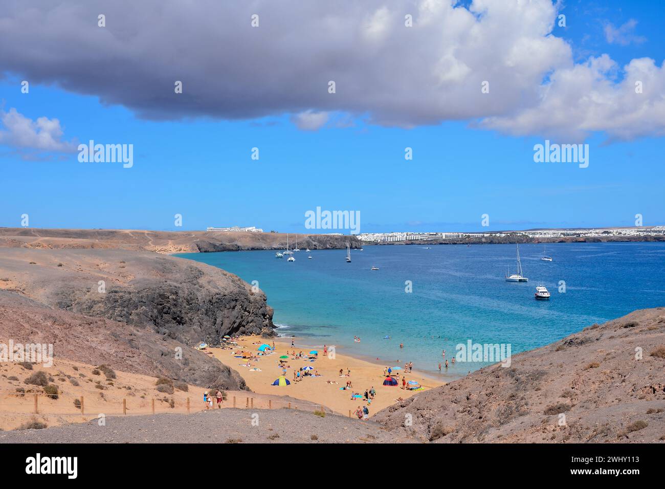 Paesaggio vulcanico tropicali Isole Canarie Spagna Foto Stock