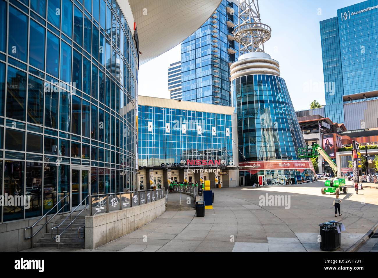 Un'arena polifunzionale al coperto nel centro di Nashville, Tennessee Foto Stock