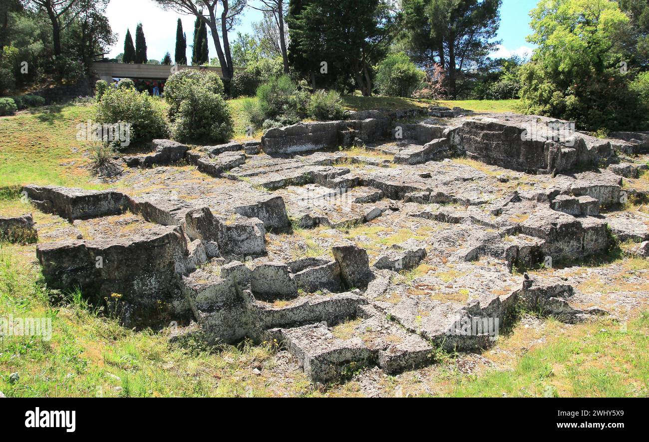 Glanum, rovine, sito archeologico, Saint-Remy de Provence, Francia Foto Stock