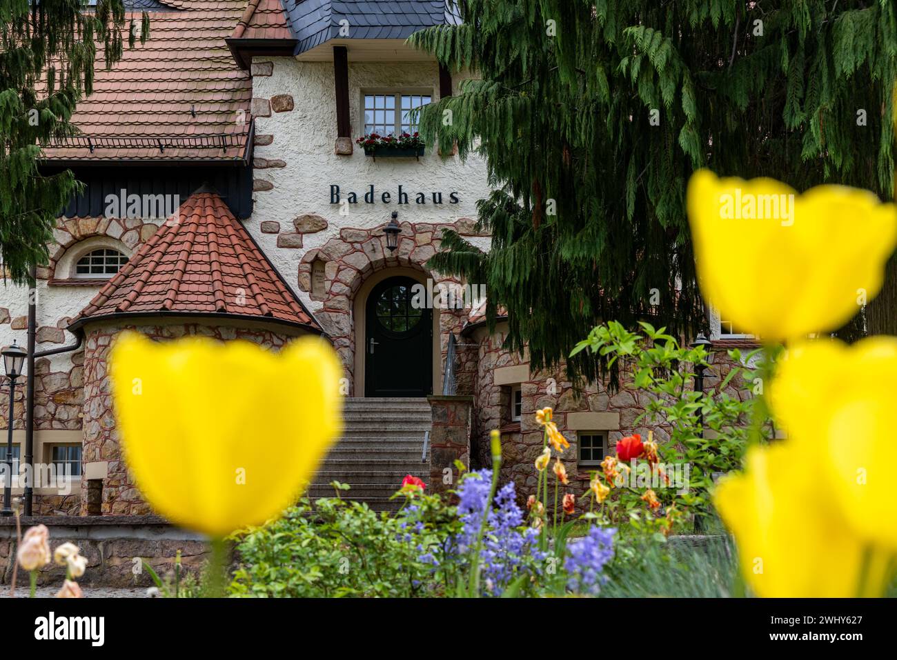 Vecchia Bathhouse, Ballenstedt Harz Foto Stock