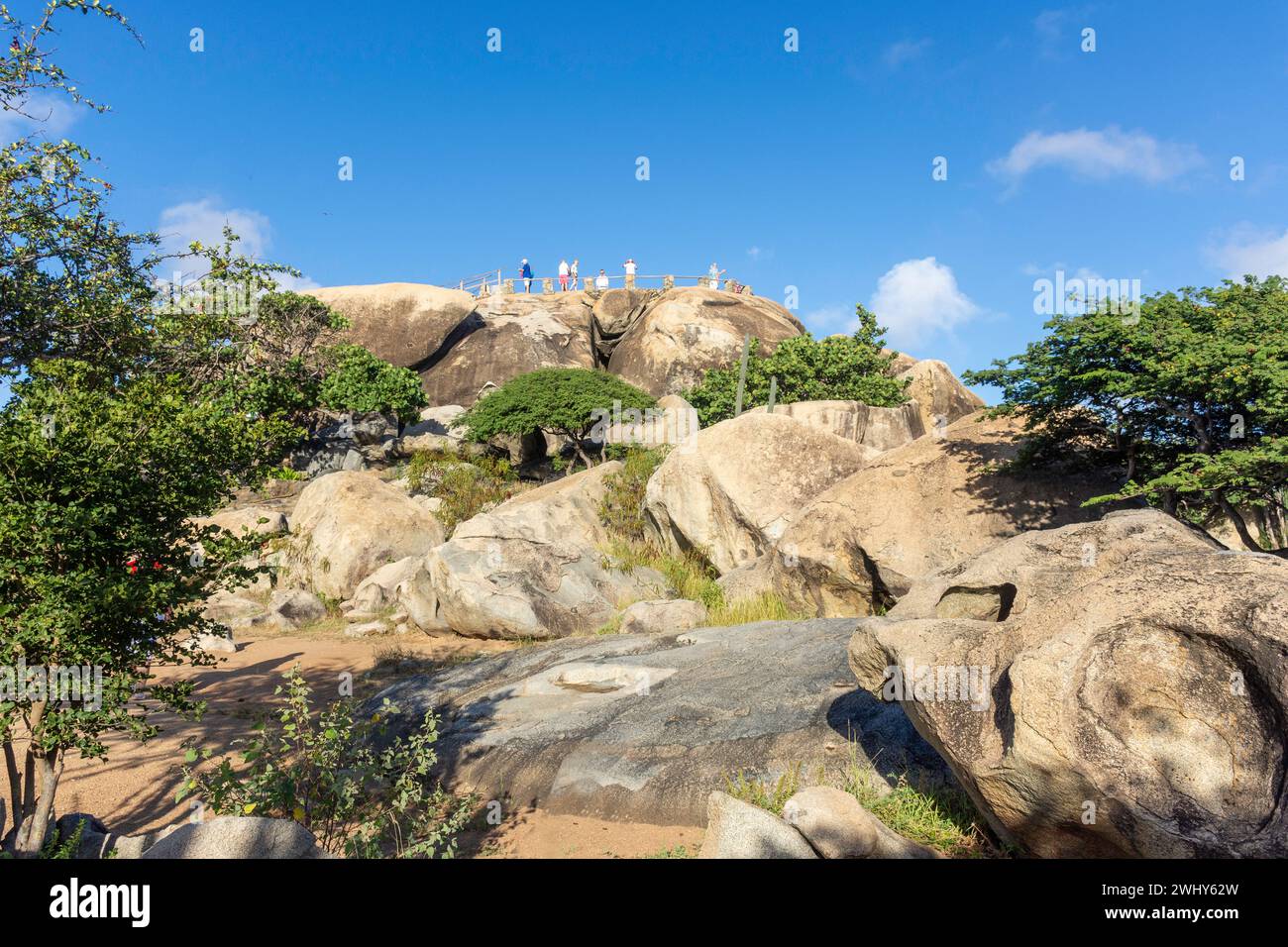 Formazioni rocciose di Casibari, Paradera, Aruba, Isole ABC, Antille Leeward, Caraibi Foto Stock