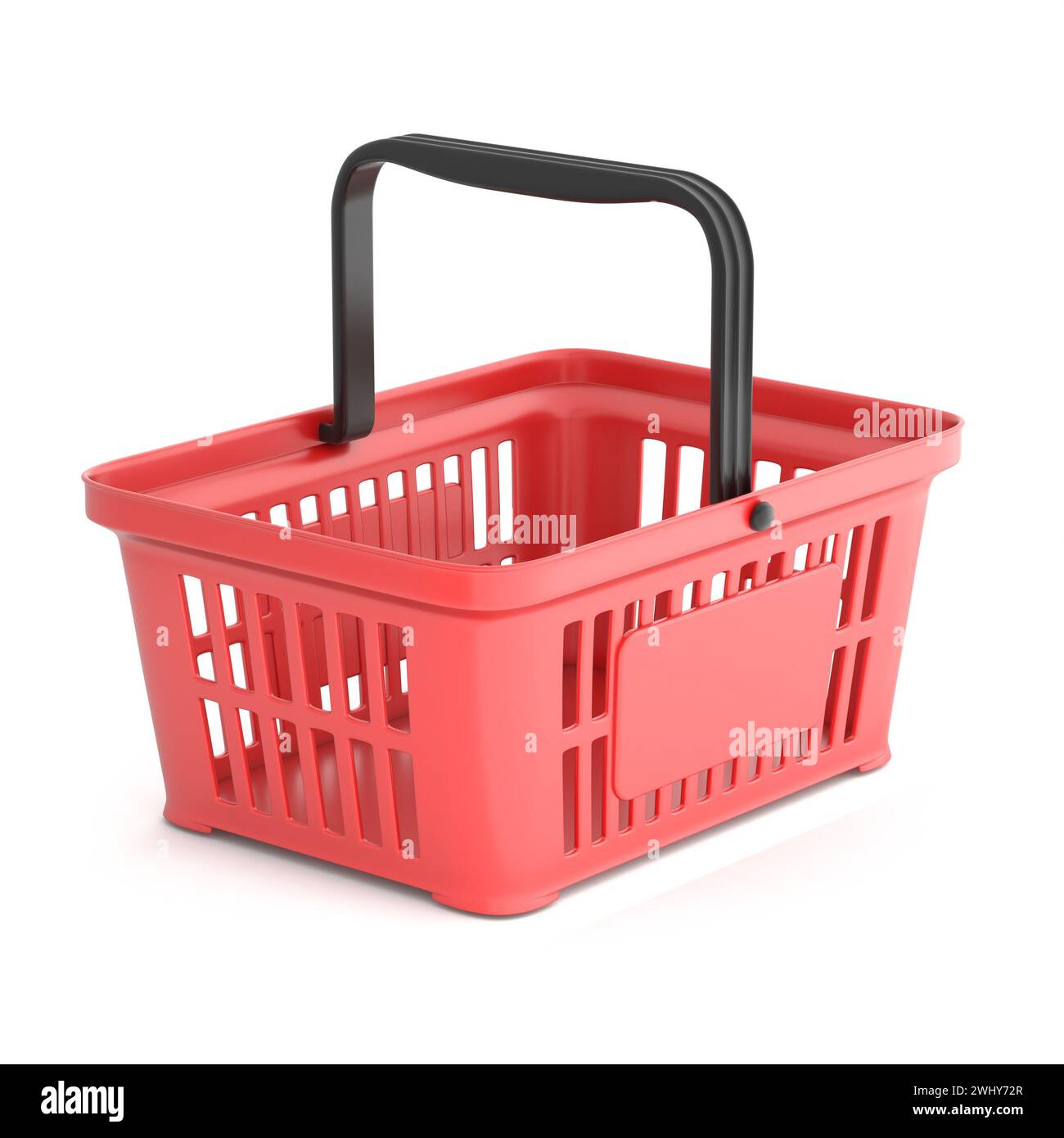Carrello in plastica rosso 3D. Foto Stock