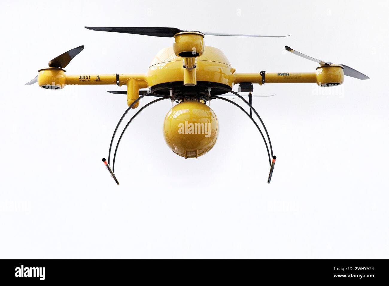 Parcelcopter Juist di Deutsche Post, progetto di droni per la consegna di pacchi in luoghi remoti Foto Stock