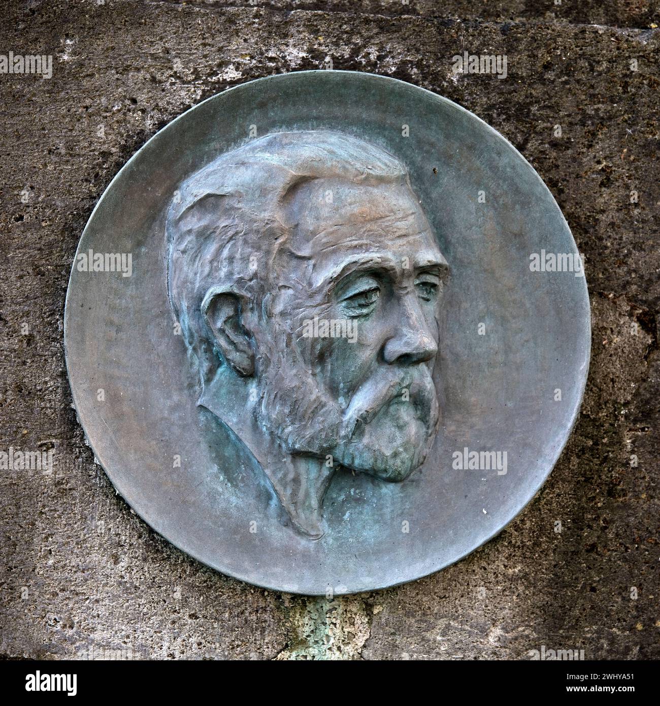 Brassert Monument di Hubert Netzer, Alter Zoll, Bonn, Renania settentrionale-Vestfalia, Germania, Europa Foto Stock