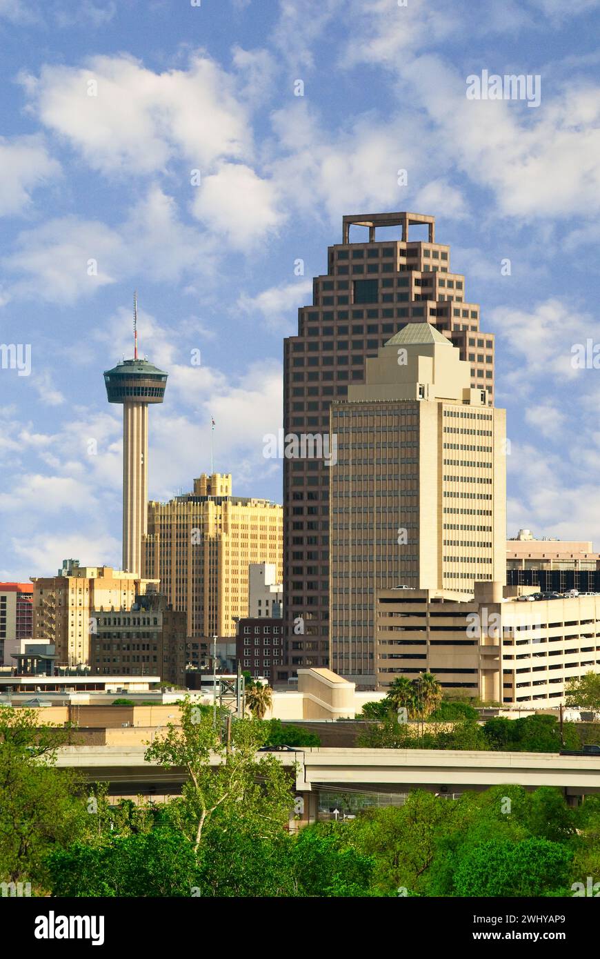 Skyline di San Antonio, Texas - USA Foto Stock