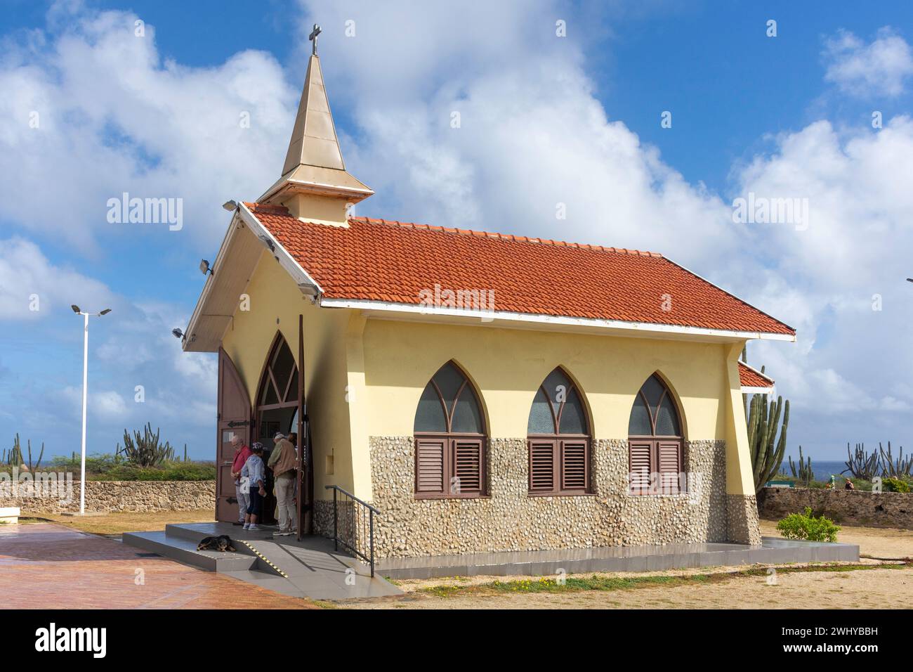 Storica cappella alto Vista, Noord, Aruba, isole ABC, Antille Leeward, Caraibi Foto Stock