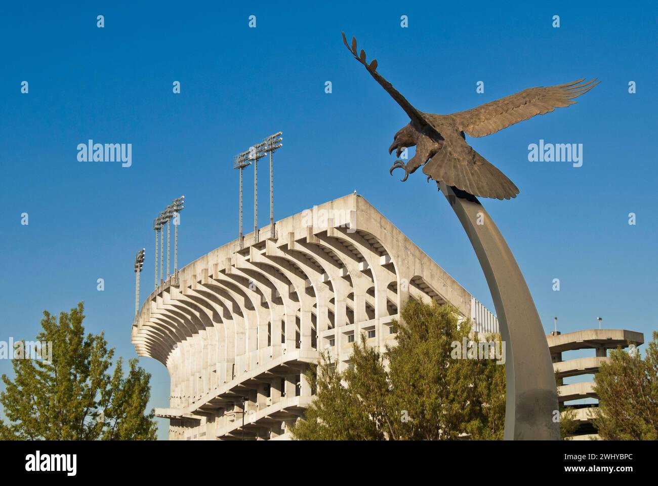 Stadio di football e War Eagle, simbolo della scuola e nome della canzone di combattimento - Auburn University di Auburn, Alabama - USA Foto Stock