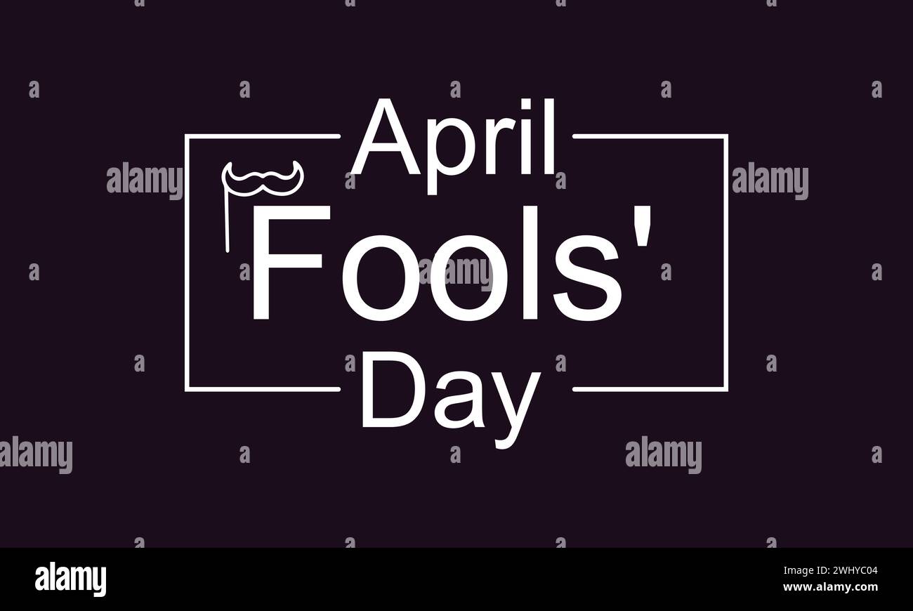 Happy Aprils' Fool Day Text Illumination design Illustrazione Vettoriale