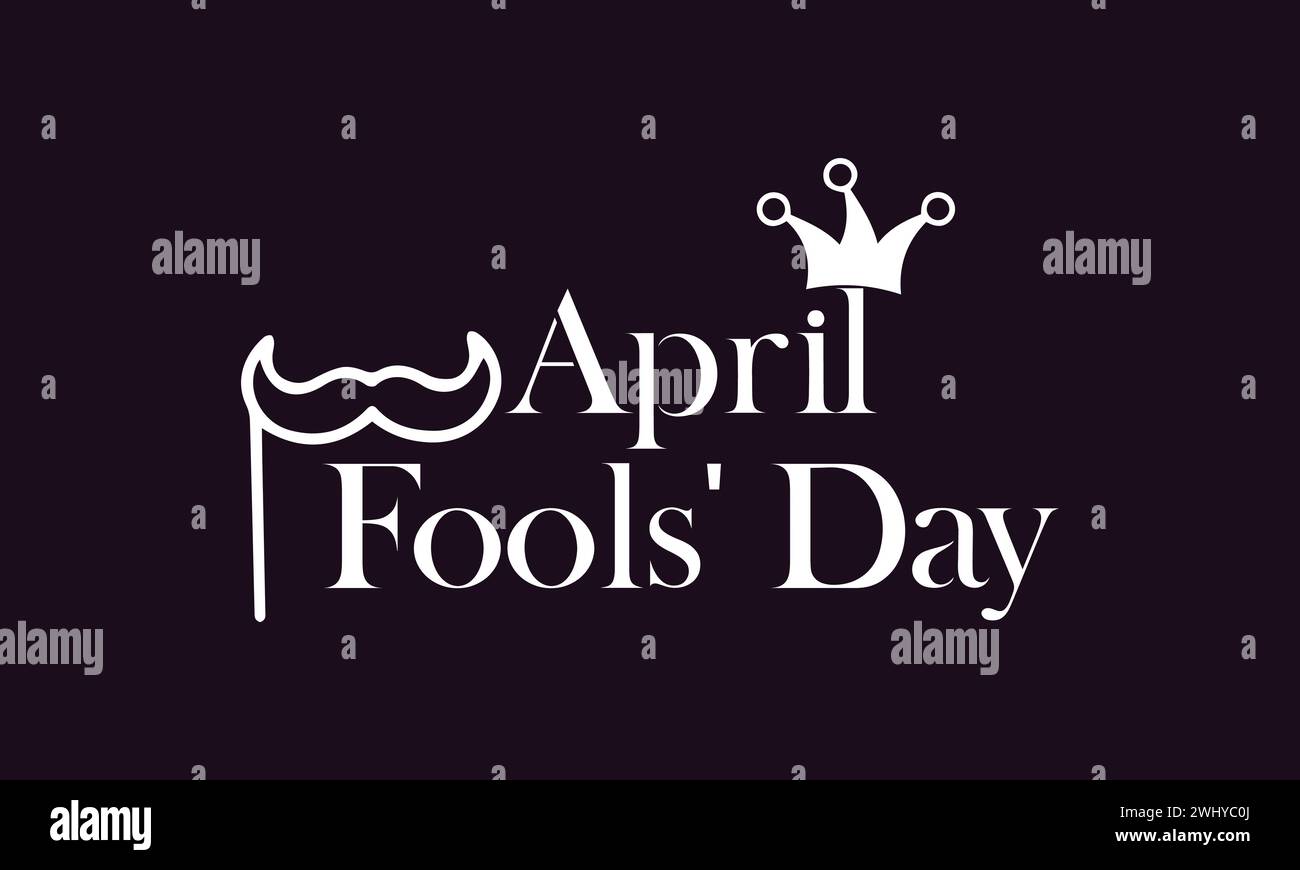 Happy Aprils' Fool Day Text Illumination design Illustrazione Vettoriale