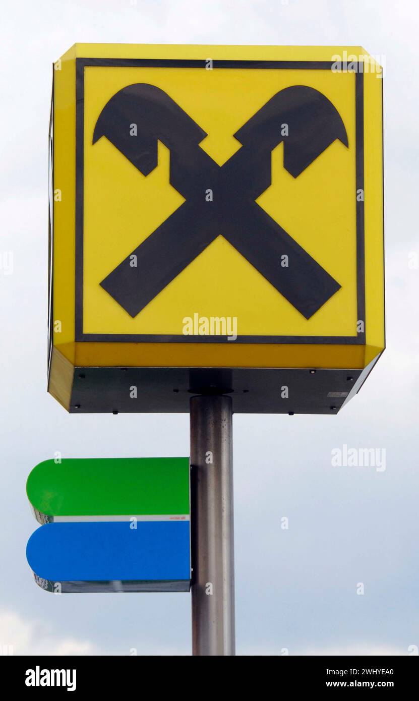 Raiffeisen una banca importante Foto Stock