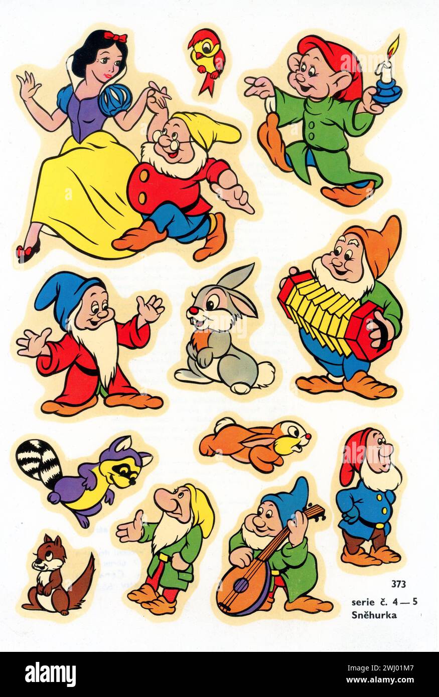 Cecoslovacco del 1960 trasferimento di personaggi dal BIANCO NEVE DI WALT DISNEY E I SETTE NANI 1937 supervisore del regista DAVID HAND Story Jacob e Wilhelm Grimm Walt Disney Productions Foto Stock