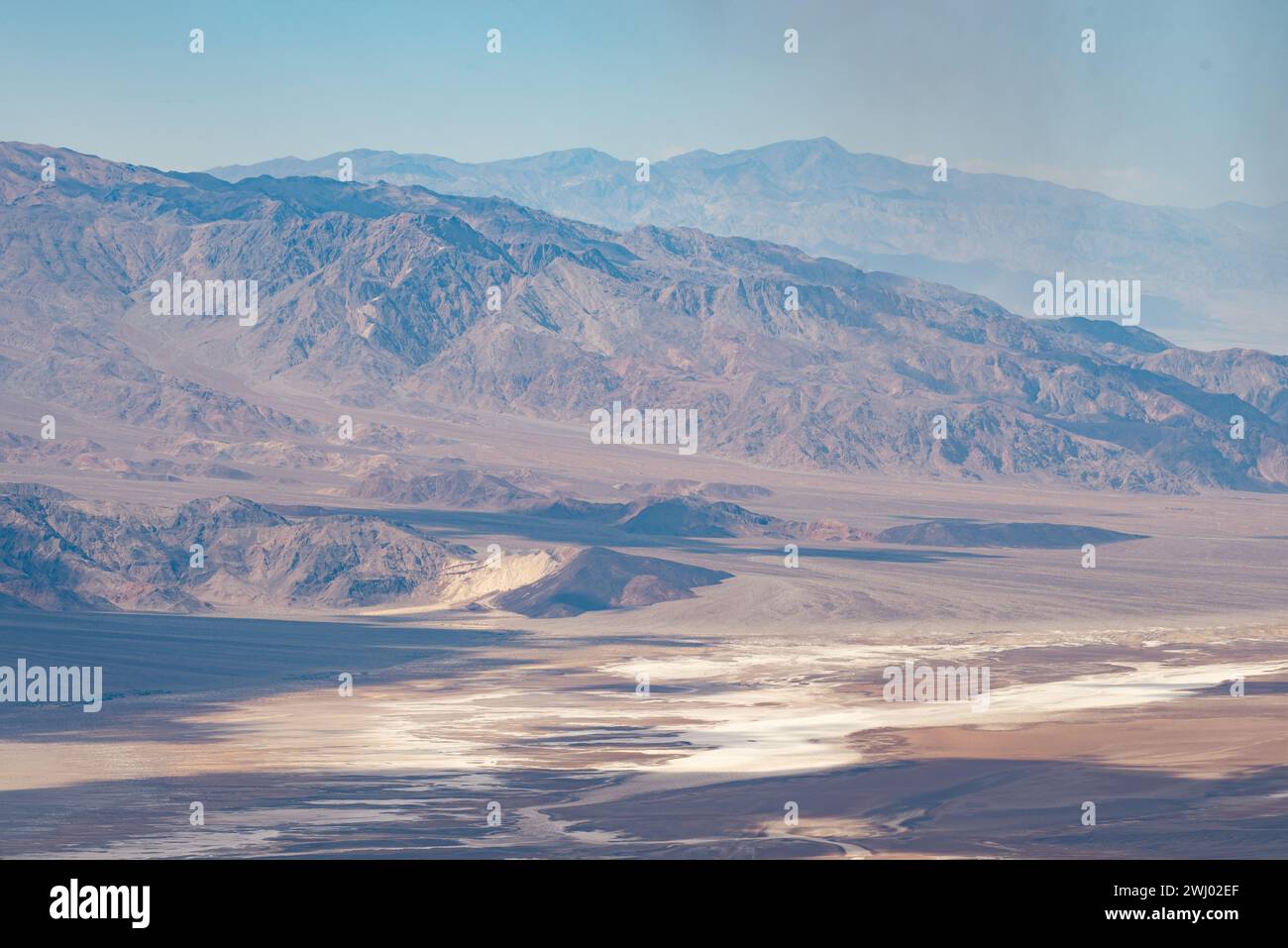 Dante's View, Death Valley National Park, Summit View, Badwater Basin, Extreme Heat, Scorching su Foto Stock