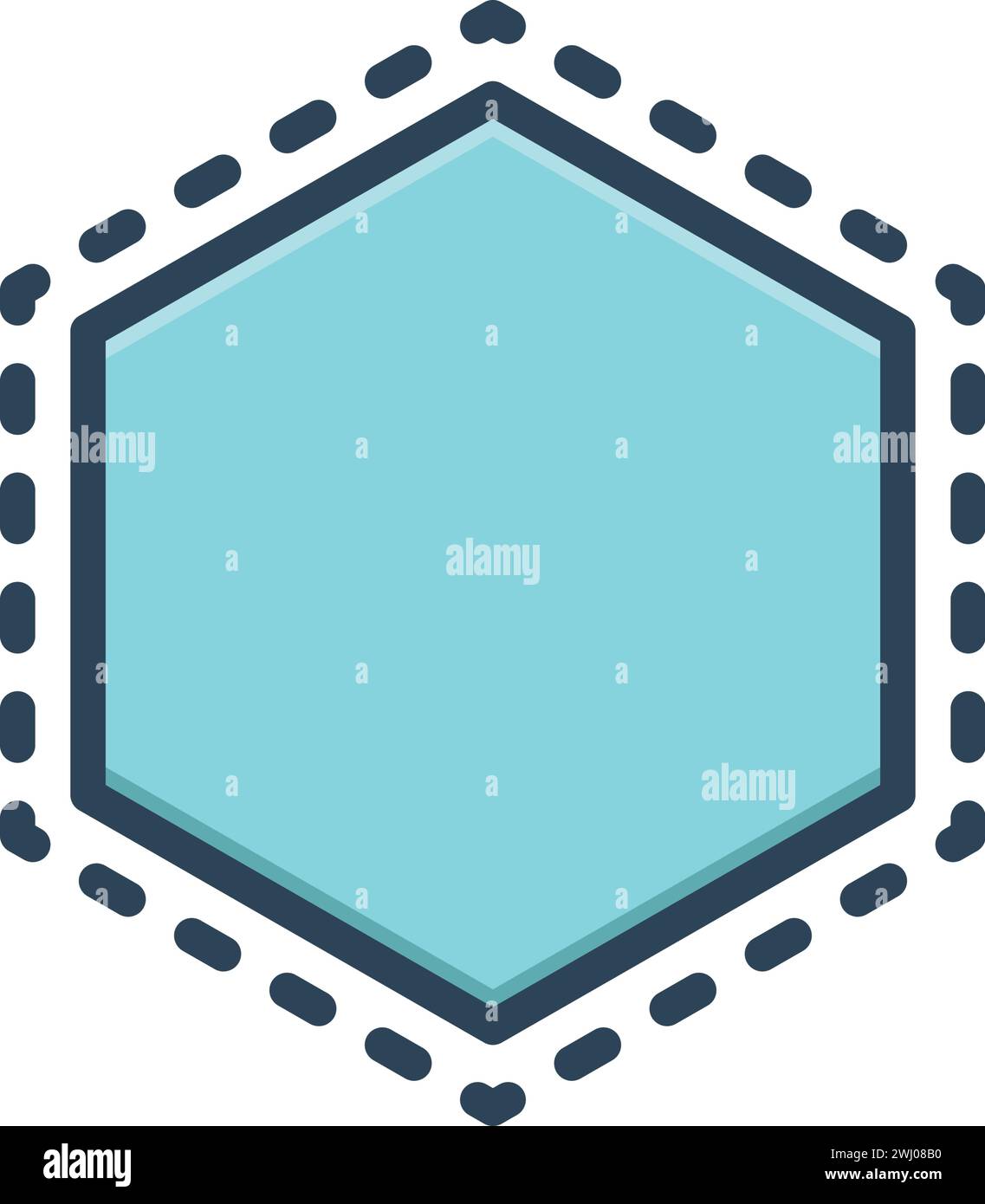 Icona per bordo, esagono Illustrazione Vettoriale