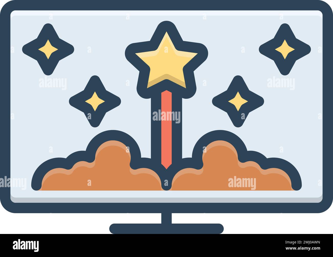 Icona per effetti, computer Illustrazione Vettoriale