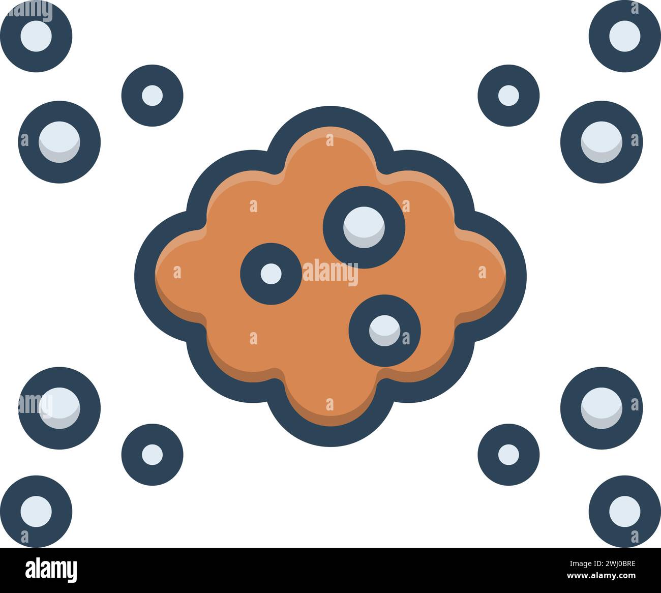 Icona per particelle, polvere Illustrazione Vettoriale