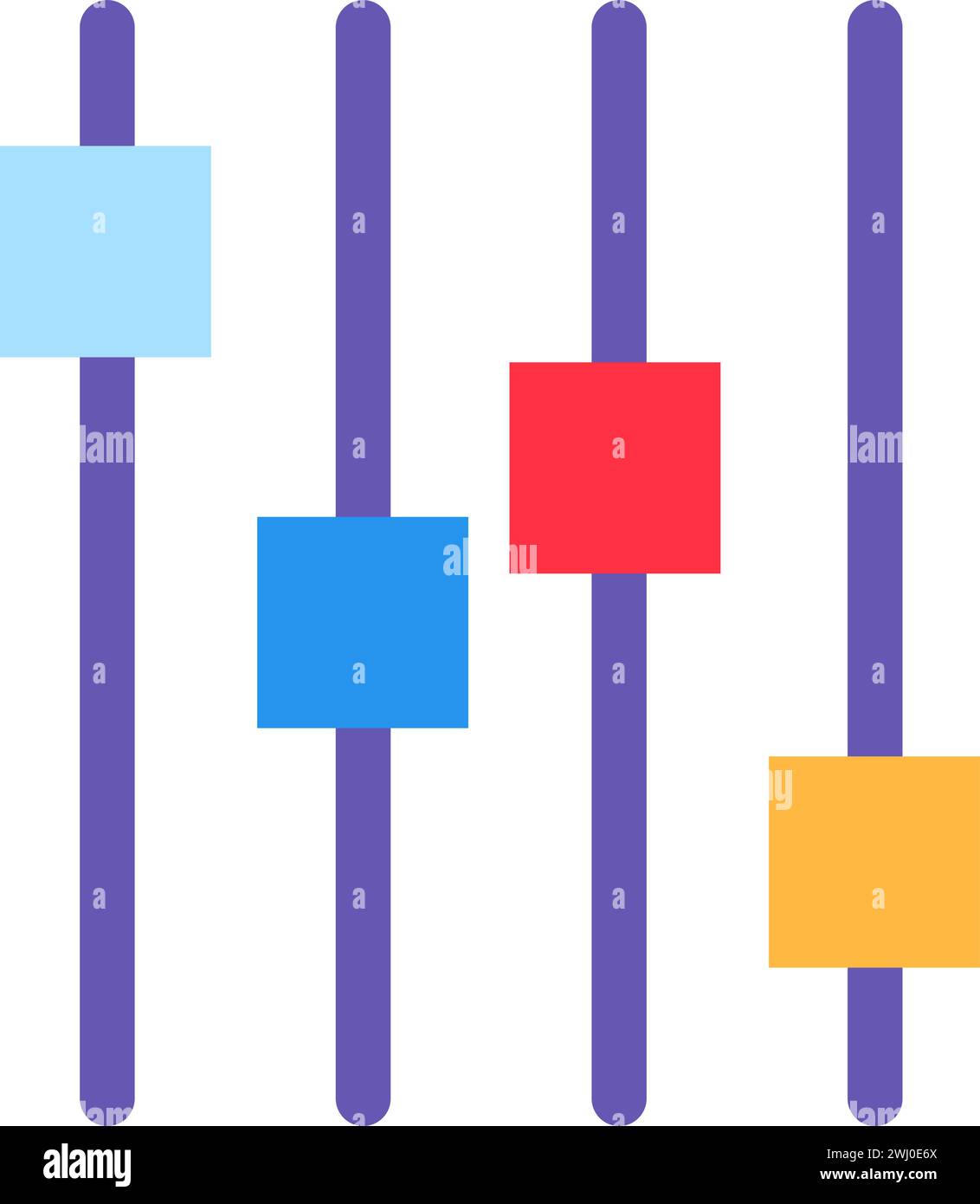 Creazione di musica e ascolto audio. Aspetto della sintonizzazione audio, elemento techno astratto per un design tecnologico moderno e retrò. Immagine vettoriale di colore semplice Illustrazione Vettoriale