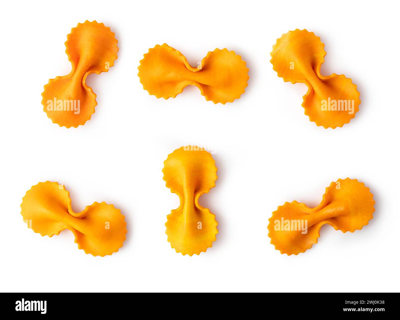 Farfalle di pasta italiana secca Foto Stock