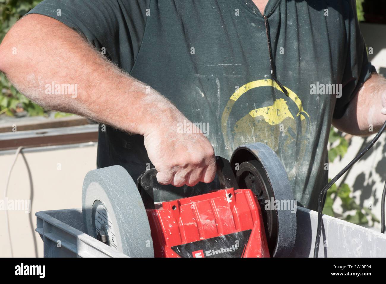 Una forza di muratura per lavorare sulle pietre Foto Stock