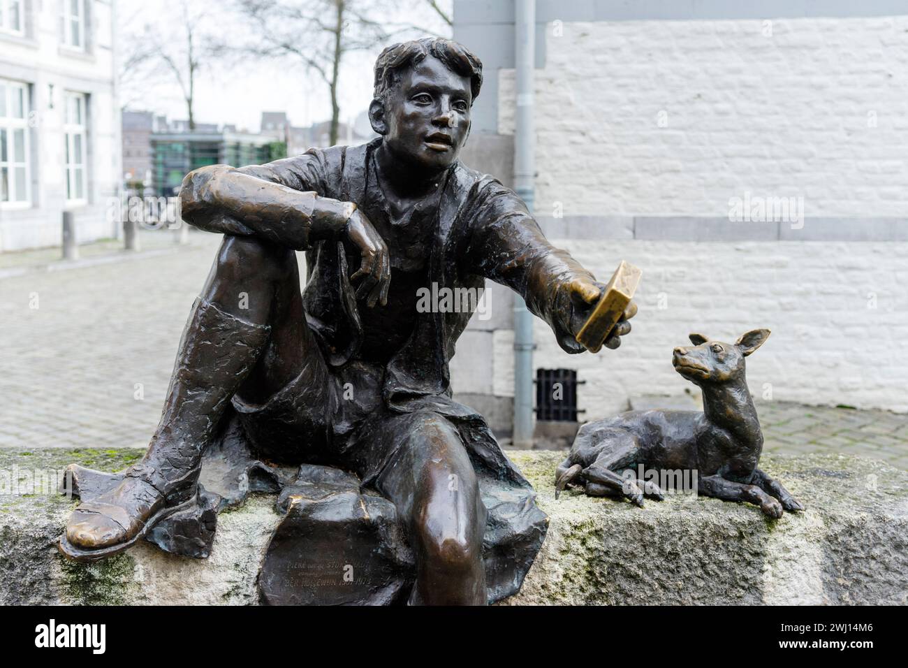 Pieke dalla scultura Stokstreet di Maastricht, Paesi Bassi Foto Stock