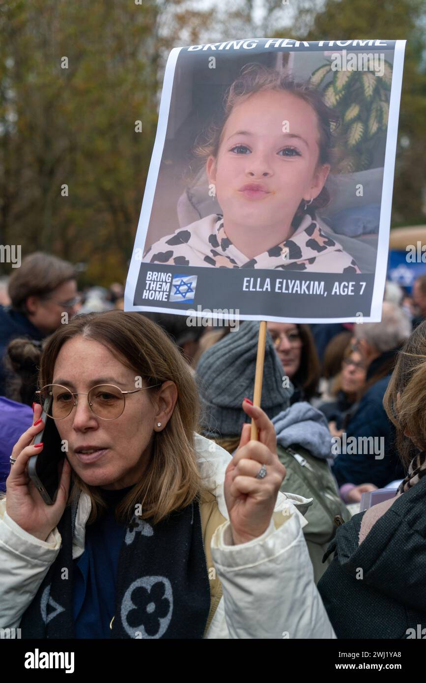 Manifestazione di solidarietà per Israele a Francoforte Foto Stock